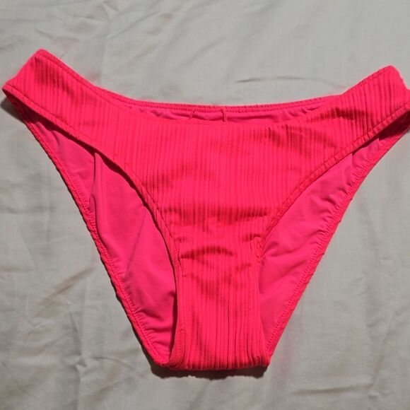 BECCA Moonridge Hotpink Rib Adela Hipster Bikini Bottom - Picture 3 of 12